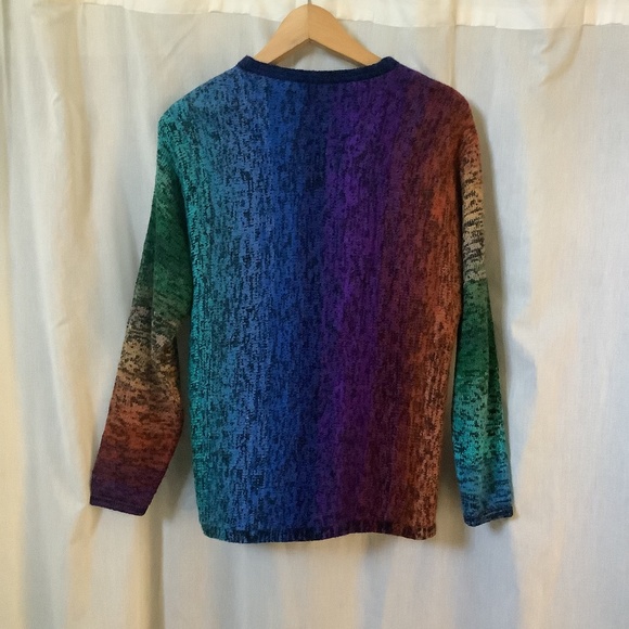 Kate Russell rainbow cardigan sweater size M/L - Picture 2 of 8